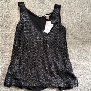 Banana Republic Black Sequin Tank Top